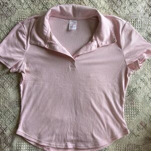 No Boundaries Light Pink Short Sleeve Top